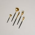 thumbnail image 2 of Ozarke Royal Cutlery Set, Stainless Steel Matte Gold and Black (Set of 20), 2 of 3