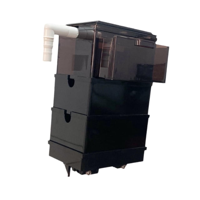 jesticaly Aquarium Filter Box for Small Fish Box Tank Filter Pipe Single Filtration Layer Overflow 3 Layer