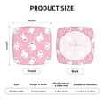 thumbnail image 4 of Kdxio Chair Seat Covers Pink Cartoon Bear Print Chair Covers for Dining Room Square Washable Chair Protector Seat(Four Pieces), 4 of 5