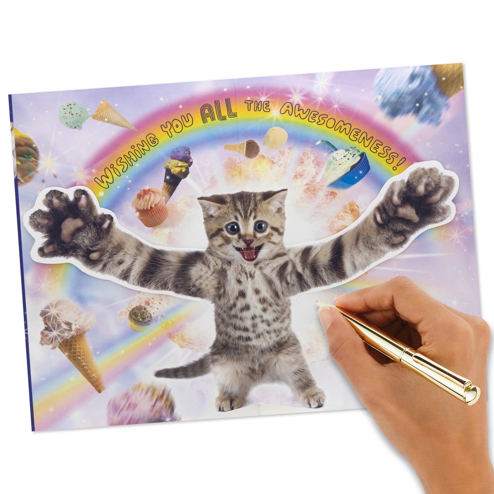 Hallmark Funny Pop-Up Birthday Card (Sunshine, Rainbows and Kittens)