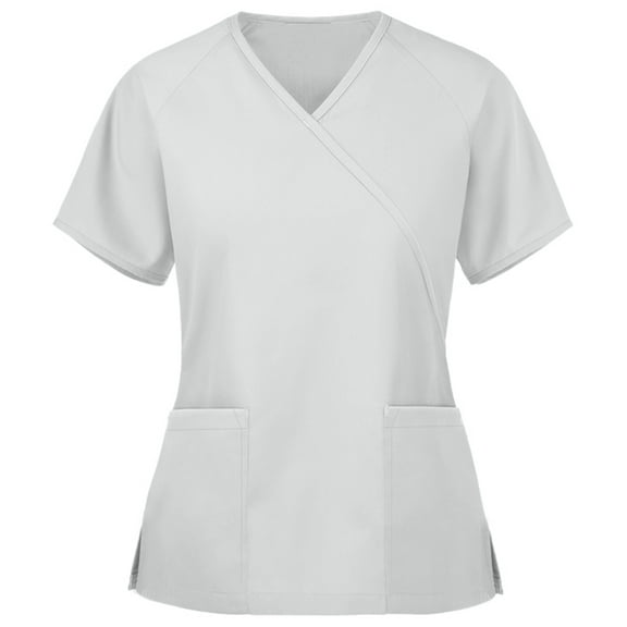 Panda Uniform by HeedFit Women’s V-Neck Scrub Top, Polycotton, 10XL, White