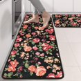 thumbnail image 2 of Kitchen Rugs Sets Of 2,Pioneer Flower Floral Print Pattern Anti Fatigue Kitchen Mat Rugs Non Slip Washable,Decorative Kitchen Floor Mats for Kitchen,Sink,Laundry,17"x47"+17"x47", 2 of 5