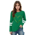 thumbnail image 4 of SGFCWSX Girls Long Sleeve T-Shirt, Kids Crew Neck Casual Graphic Top Army Green Size 11-12 Years, 4 of 5