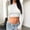 White, variant on Women's Sexy Long Sleeve Crop Top 2023 Crew Neck Basic Fitted Tight Cropped T Shirts Ladies Long Sleeve T Shirts Apparel T Shirt Dry Tee Shirts Women Women's T Shirt Girls Shirts Long Sleeve Short