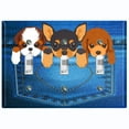 thumbnail image 1 of Metal Light Switch Plate Cover Cute Chihuahua Puppy Dog Pocket DOG006, 1 of 13