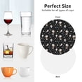 thumbnail image 4 of KLL Drink Coasters Set Round Shape of 4,PU Leather Absorbent Coasters Set Decorative Coffee Cup Coasters Housewarming Gift for Home Decor-cute Skull bone, 4 of 5