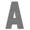 thumbnail image 1 of The Stupell Home Decor Collection Stupell Industries Oversized Black Hounds Tooth Hanging Initial, 1 of 2