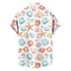 thumbnail image 5 of Mens Casual Manga Corta Botón Abajo Camisas Turndown Cuello Impreso Blusa de Verano Respirable, 5 of 6