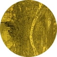 thumbnail image 1 of Ahgly Company Indoor Round Oriental Yellow Industrial Area Rugs, 7' Round, 1 of 4