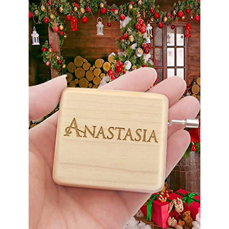 Sinzyo Anastasia-Once Upon a December Music Box Vintage Musical Boxs Gift  for Birthday Valentine's Day Christmas Day(Wine Red Box)