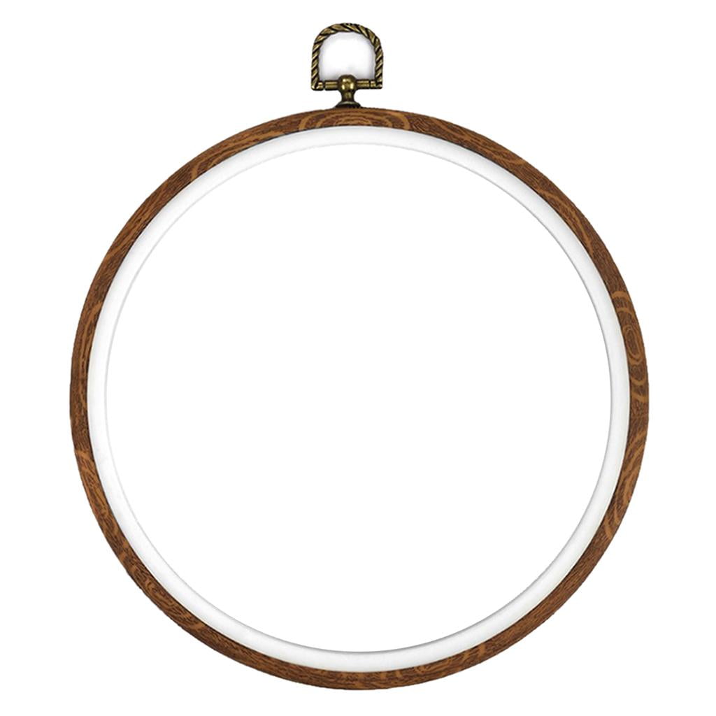 Embroidery Hoops Non Hoop Imitated Wooden Embroidery Display Circle