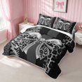 thumbnail image 3 of Erosebridal Leopard Bow Print Twin Quilt Set for Girls, Cheetah Animal Spots Girly Twin Coverlet Set, 2-Piece 1 Bedspread and 1 Pillowcase, 3 of 7