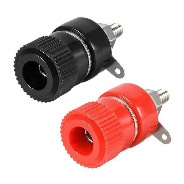 Terminal de conexión de plátano de 1 par, con rosca M4, conector de altavoz de amplificador de potencia, enchufe de conector de 1.38 pulgadas de longitud
