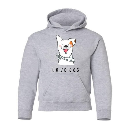 Love Dog Hoodie Juniors -Image by Shutterstock, Large
