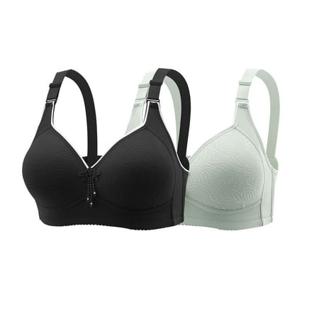 Clearance!Uooqdmx Bras for Women Push Up Bra Bras Full Coverage Underwire Bras Plus Size Bra without Everyday Bra Women s Lingerie  Sleep & Lounge Green(2PC) B