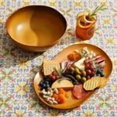 thumbnail image 5 of Bloomhouse Palermo Sun 2 Piece Serving Bowl and Oval Platter Stoneware Reactive Glaze Serveware Set - Tumeric Yellow, 5 of 5