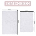 thumbnail image 3 of Home Weavers Bell Flower Collection 100% Cotton Non-Slip Bathroom Rug Set Machine Washable Bathroom Rug-17"x24", Bath Rug- 21"x34", White Color 2 Piece Bath Rug set, 3 of 9