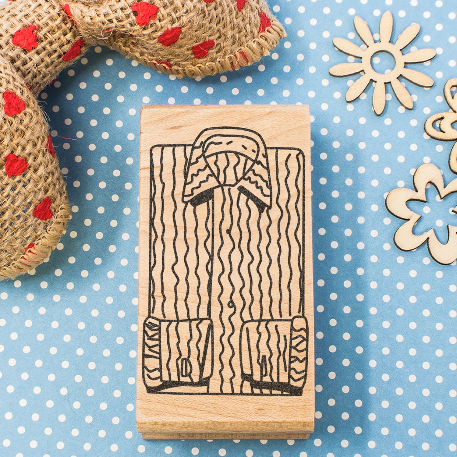  Rectangular Stamp, Environmentally Friendly Delicate Pattern  Easy Grip Wood Stamps for DIY Crafts (#2) : Everything Else