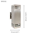 thumbnail image 2 of Xtricity - Outdoor Wall Light, 13 '' Height, From The Bridge Collection, Nickel, 2 of 3