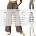 thumbnail image 4 of SROBPTY Fall Winter Plus Size Womens Pants Solid Drawstring High Waist Wide-Leg Bottoms with Pocket, 4 of 5