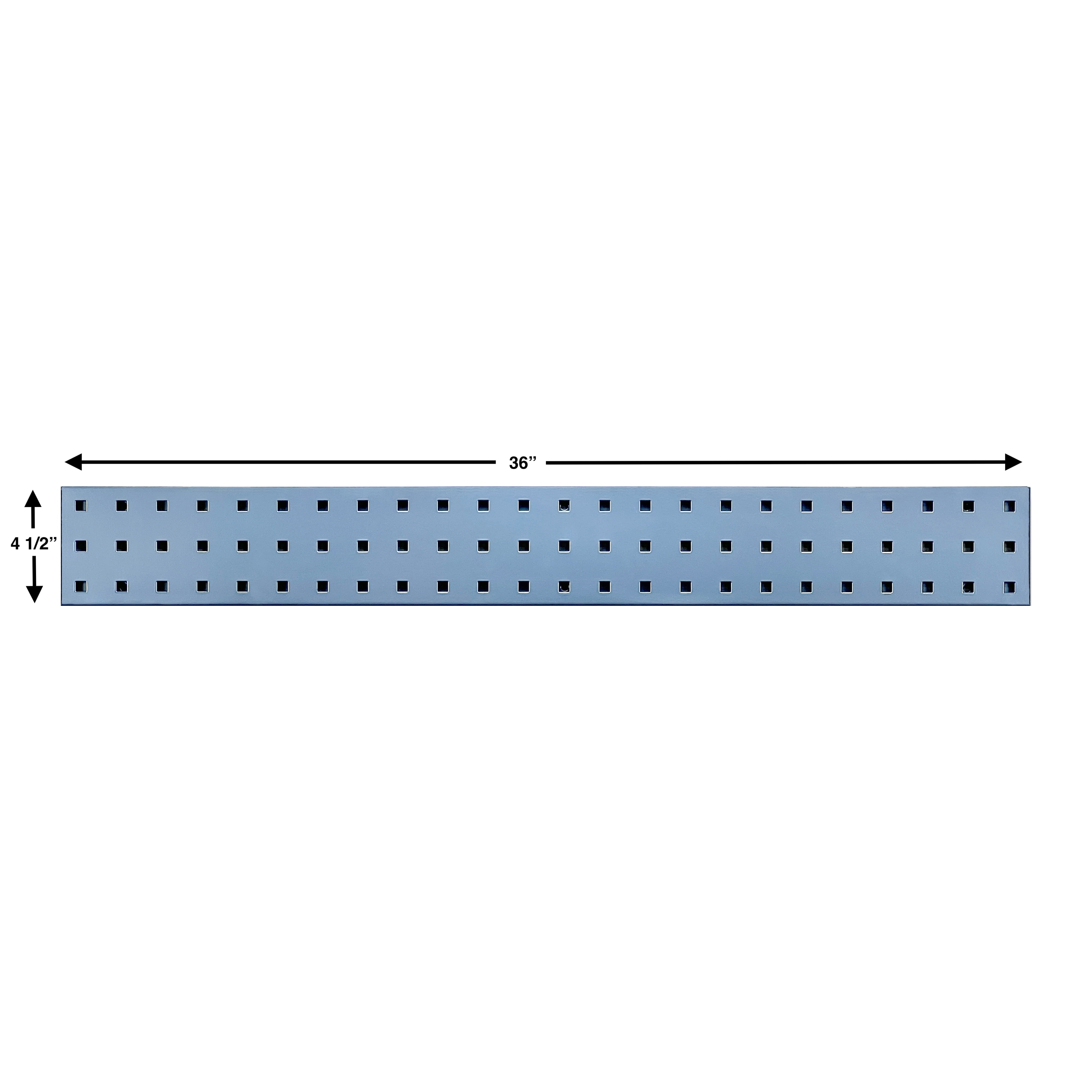 Triton Products® Silver Garden Pegboard Kit with (1) 36 In. x 4.5 In. 18 Gauge Steel Square Hole Pegboard and 8 pc LocHook Assortment
