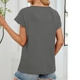 thumbnail image 4 of JIUKE Womens T Shirts Short Sleeve Scoop Neck Summer Tops Solid Color Soft Comfy Loose Fitted Plain Tees, 4 of 8