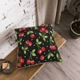 thumbnail image 5 of KLL Sweet Red Cherry Decorative Throw Pillow Covers Velvet Soft for Couch Sofa Bedroom Living Room Outdoor (No pillow core)- 16"x16", 5 of 5