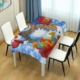 thumbnail image 7 of 54"x54" Christmas Snowman Tablecloth Waterproof Washable Polyester Square Table Cover Durable Tablecloth for Kitchen Dining Table Party Decor, 7 of 7