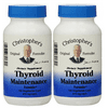 Dr. Christopher's Original Formulas Thyroid Maintenance Formula Capsules, 100 Count X2  (2 Pack)