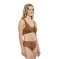 thumbnail image 5 of Carole Martin Full-Freedom Cotton Comfort Bra Wireless Front Closure Style 7276 Cafe 40, 5 of 31
