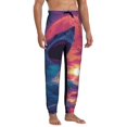 thumbnail image 4 of Kdxio Hawaiian Island Beach Shark Pattern Joggers,Sweatpants for Men with Pockets-X-Large, 4 of 5