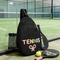 thumbnail image 6 of lacooooppia Tennis Handbag Featuring Tote Shoulder Racket Cover Racquet Bag Waterproof Polyester Material Suitable for Sports Fitness Men Women Outdoor Activities Black, 6 of 8