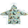 thumbnail image 7 of Dachshund Dog and Pizza Blanket Hoodies for Kids 6-13YR Oversize Wearable Blanket Hoodies for Boys Girls Teens, 7 of 7