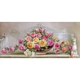 thumbnail image 2 of Buzin, Igor 24x13 Black Ornate Wood Framed with Double Matting Museum Art Print Titled - Crimean roses, 2 of 4