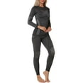 thumbnail image 3 of Alove Long Thermal Underwear Set for Women Top & Bottom Base Layer Set Crew Neck Cold Weather Warm Suit, 3 of 5