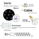 thumbnail image 2 of Serie de Luces Navideña Copo De Nieve 20 Focos Led Luz Blanca Importadora La Merced 4 Mts, 2 of 4