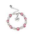 thumbnail image 1 of Gift for Granddaughter Bracelets Jewelry with Faux Pearl Rhinestone Balls, 5pcs in Different Colors, 1 of 5
