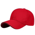 thumbnail image 2 of Hkoxplj Unisex Basic 6 Panel Baseball Cap Adjustable Solid Cotton Dad Hat Breathable Pre-Curved Bill Outdoor Sun Hat for Men Women Running Hiking Summer All Seasons 10 Colors Packable Travel Cap, 2 of 5