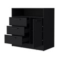 thumbnail image 4 of HomeRoots 534923 Black 3-Drawer Dresser, 4 of 7