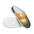 thumbnail image 3 of Lsque Tropical Sunset Paradise Pattern Womens Comfort Cotton on Scuff With Memory Foam and Anti-skid Sole Slipper-39/40, 3 of 7