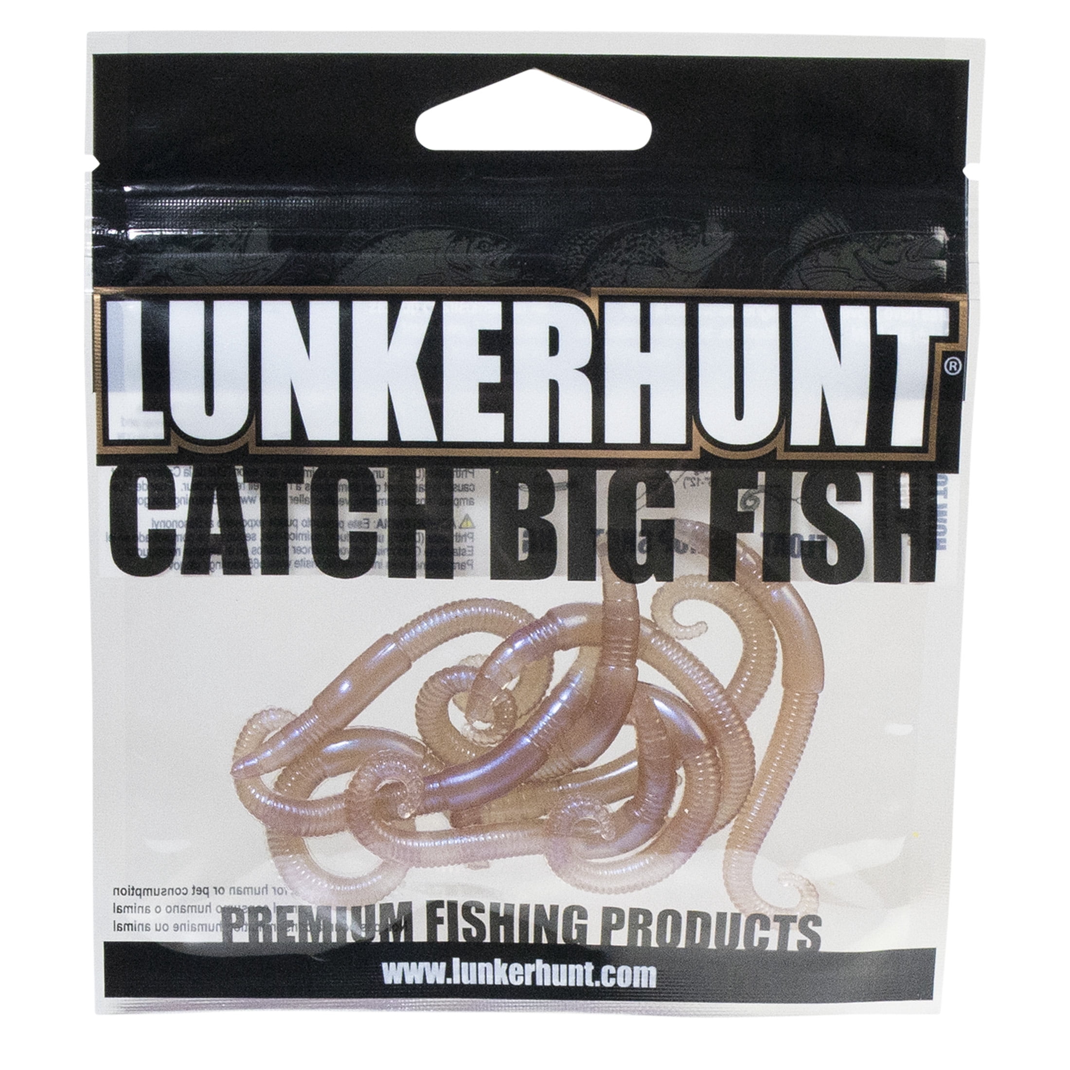 Lunkerhunt LHPFRW01 River Worm, 2", Dew Worm, 8Pk