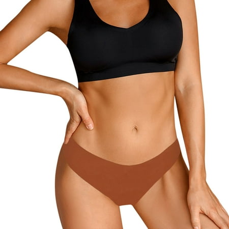 

Frehsky underwear women Women’s Seamless Bikini Panties Soft Stretch Invisibles Briefs No Show Hipster Underwear Coffee