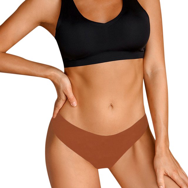 B91xZ Culottes String Respirantes en Micro-Maille pour Femmes, m Café