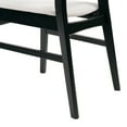thumbnail image 5 of GDF Studio Dimick Mid Century Modern Fabric Upholstered Wood 5 Piece Dining Set, Black and Light Beige, 5 of 10