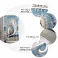 thumbnail image 5 of Extra Long Shower Curtain 72x96 Inch, Coastal Shells Shower Curtain Waterproof Bathroom Decor Modern Abstract Ocean Beach Oil Painting Fabric Bath Curtain Set Accessories with Hooks, 5 of 6