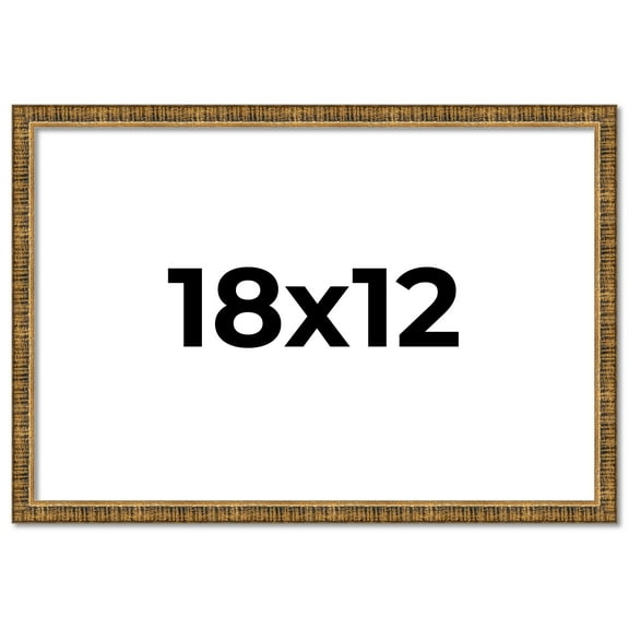 18x12 Frame Gold Picture Frame - Complete Modern Photo Frame Includes UV Acrylic Shatter Guard