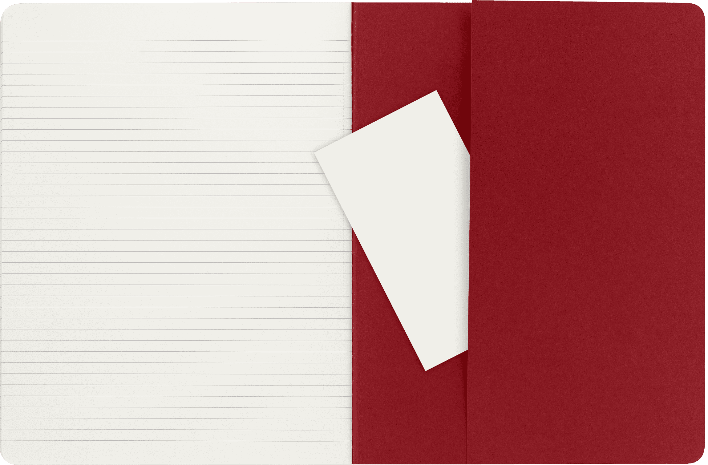 Moleskine Cahier Journals (Set of 3), XL (7.5" x 10"), Ruled, Cranberry Red