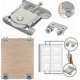 thumbnail image 3 of Roller Sliding System with Wheels for Closet and Cabinet Doors Silver Finish, 3 of 5