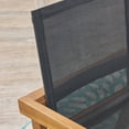 thumbnail image 2 of Noble House Marcello 3 Piece Wooden Round Patio Dining Set in Teak and Black, 2 of 7