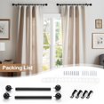 thumbnail image 2 of shiyou-Curtain Rods for Windows, Side Curtain Rods Set of 2, 12.6-21.2 Inch Short Curtain Rods for Side Panels Room Decoration, Small Side Mount Curtain Rods, Black, 2 of 4